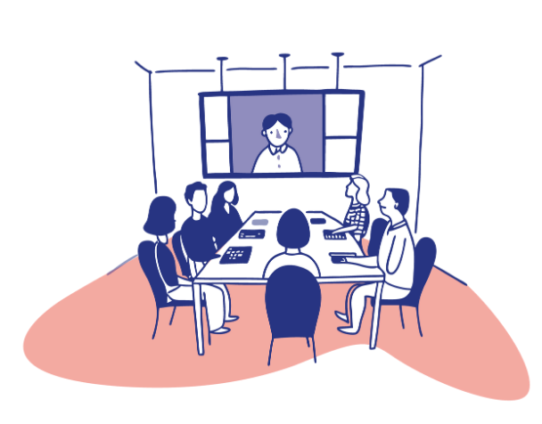 Active discussion participation illustration